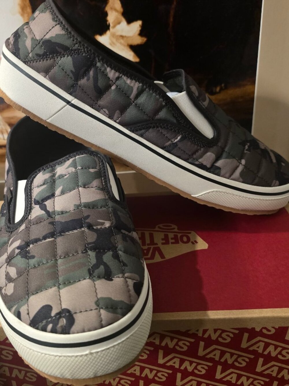 Vans Men's Slip-er 2 Camo / Black Slip-On Shoes Slippers VN000V19EMV Sz 11 NEW